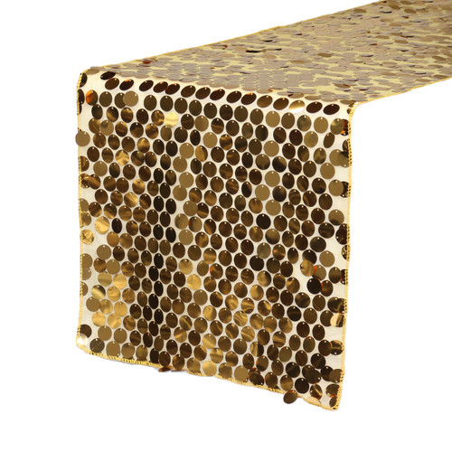 9 ft Gold Sequin Table Runner