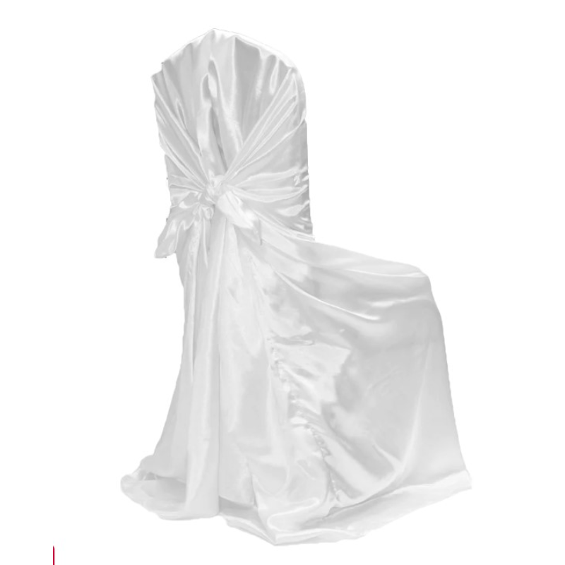 White Satin Banquet Chair Covers