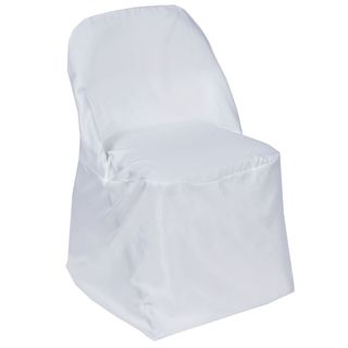 White Polyester Folding Chair Covers