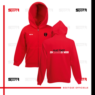 Veste zippée capuche Enfant - Rouge