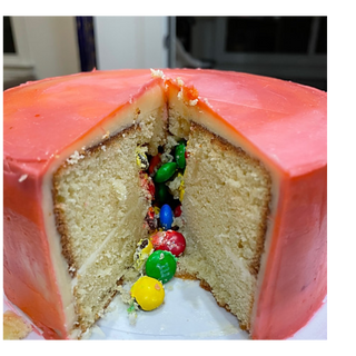 M&M Filled Strawberry Cake 