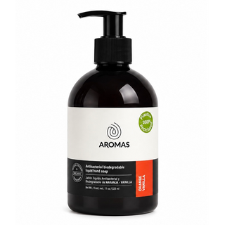     Jabón líquido antibacterial biodegradable — Naranja y Vainilla (Hand Soap Orange & Vanilla)