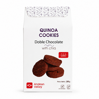 Galletas de Quinoa – Doble Chocolate 200g (Double Chocolate Quinoa Cookies)