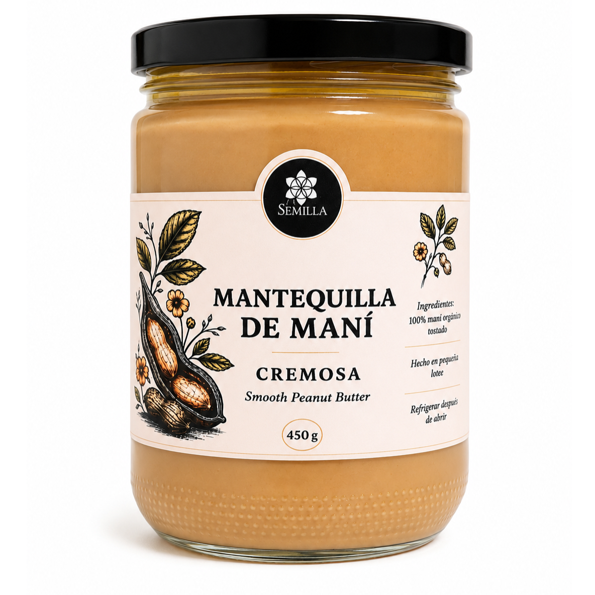 450g Mantequilla de Maní Orgánica (Organic Peanut Butter)