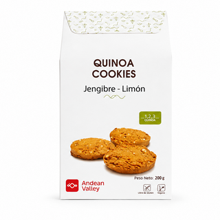 Galletas de Quinoa – Jengibre Limón 200g (Ginger Lemon Quinoa Cookies)