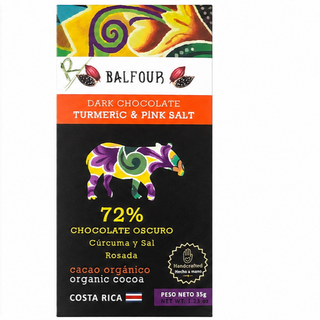 Chocolate oscuro 72% Cúrcuma & Sal Rosada (Turmeric & Pink Salt)