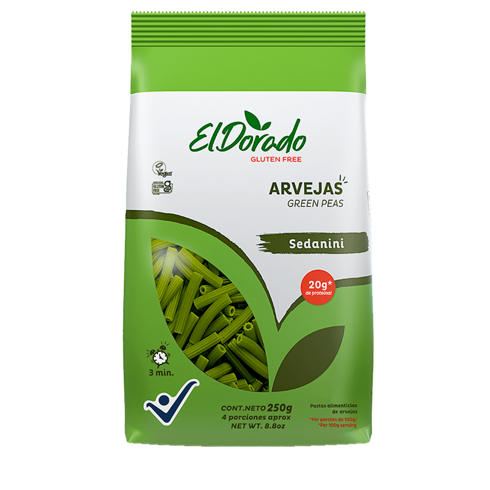 Pasta Arverjas Sedanini 250g (Green Peas Pasta)