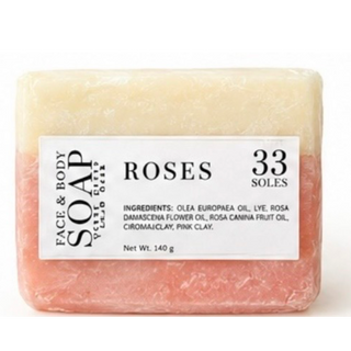 Jabón en Barra Artesanal 140g ROSA (Roses Soap)