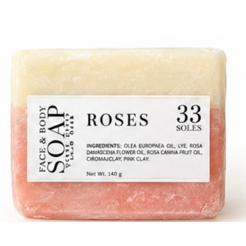 Jabón en Barra Artesanal 140g ROSA (Roses Soap)