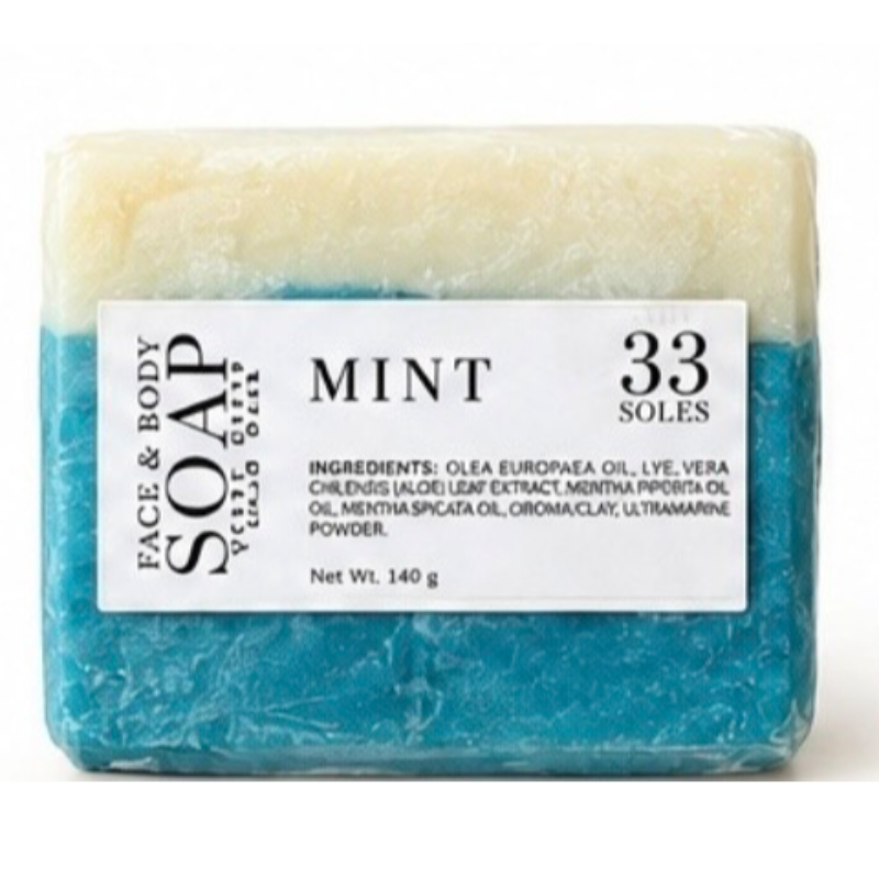 Jabón en Barra Artesanal 140g MENTA (Mint Soap)