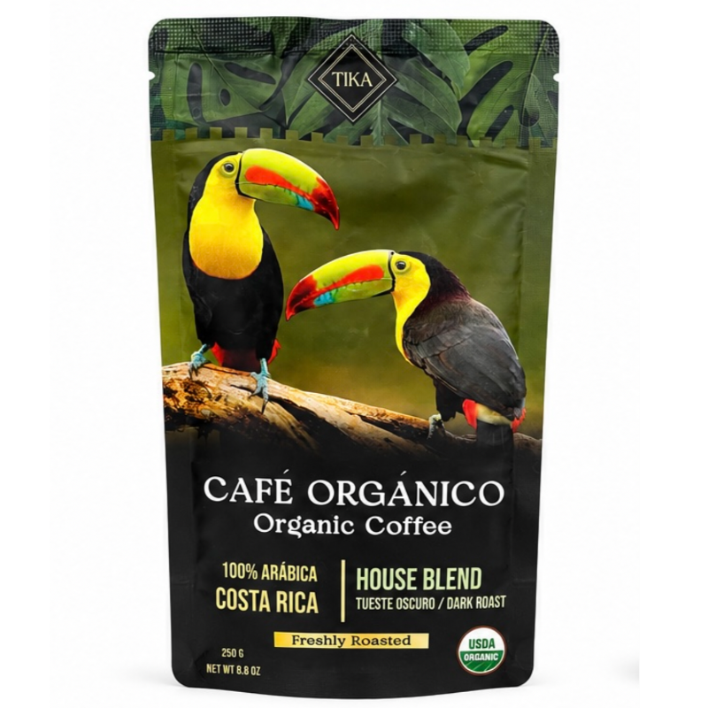 Café Molido Orgánico 250g Tueste Oscuro (Organic ground coffee Dark Roast)