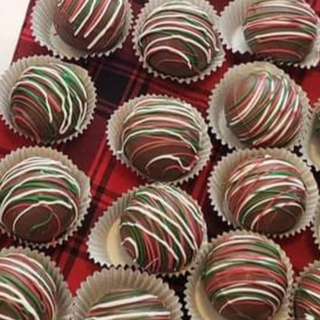 Dark Chocolate with holiday drizzle