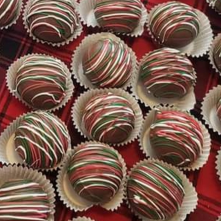 Milk Chocolate with holiday drizzle