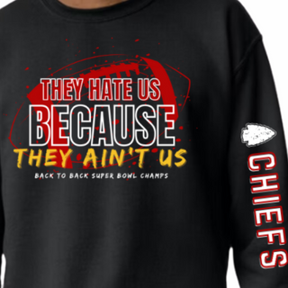 They Hate Us Because They Ain't Us [Black Gildan Softstyle Tee, Crewneck Sweatshirt or Hoodie]  - Thumbnail 3