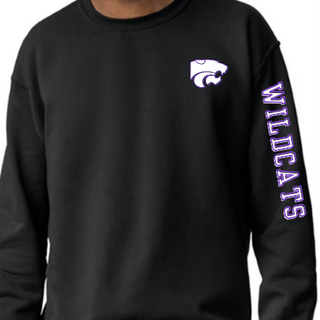 Wildcat One More Chapter *Front/Back/Sleeve [Black Gildan Crewneck Sweatshirt or Hoodie] 