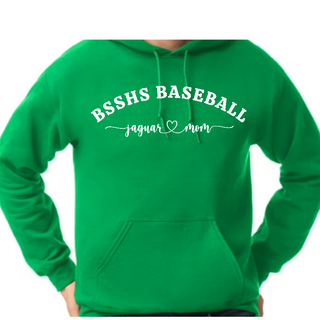 BSSHS Baseball Jaguar Mom Green Hoodie