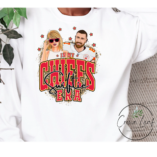 In My Chiefs Swiftie Era Cheetah [White Gildan Softstyle Tee, Gildan Long-Sleeve Tee, Crewneck Sweatshirt, or Hoodie] - Thumbnail 2