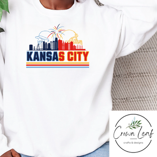 Kansas City Skyline Spilt (*Printed on White)