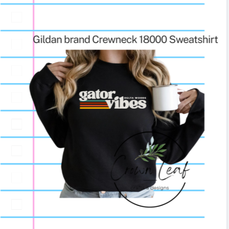 gator vibes Delta Woods on Black