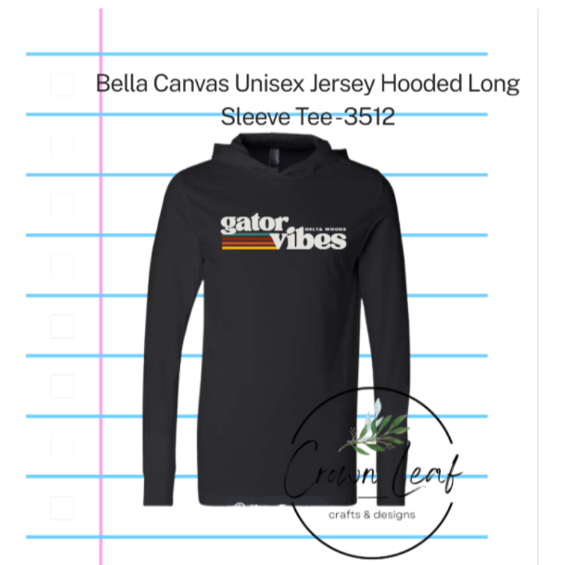 gator vibes Delta Woods on Black