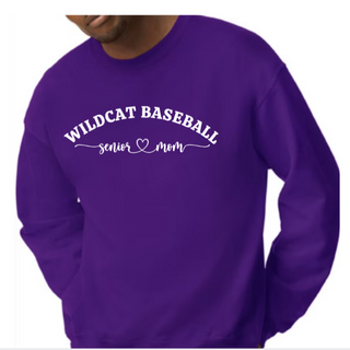 Wildcat Baseball Senior Mom *Purple Crewneck*