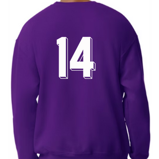 Wildcat Baseball Senior Mom *Purple Crewneck* - Thumbnail 3