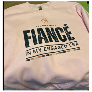 In My Engaged Era [Pink Gildan Softstyle Tee, Crewneck Sweatshirt, or Hoodie]  - Thumbnail 4