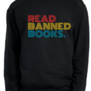 Read Banned Books 📖 [Black Gildan Softstyle Tee, Crewneck Sweatshirt, or Hoodie]  - Thumbnail 3