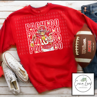 Pacheco Hearts [Red Gildan Long-Sleeve Tee, Crewneck Sweatshirt, Hoodie or Heather Red Bella Canvas Tee Shirt] 