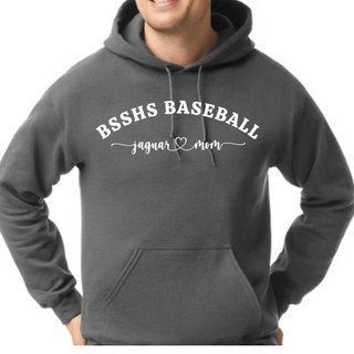 BSSHS Baseball Jaguar Mom Charcoal Hoodie