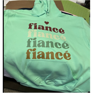 Fiancé Stacked [Mint Green Gildan Softstyle Tee or Hoodie] - Thumbnail 3