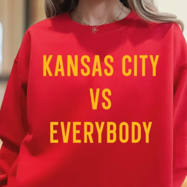 Kansas City vs Everybody [Red Crewneck Sweatshirt or Hoodie]