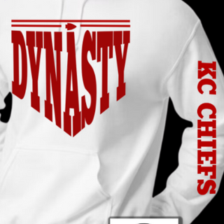 KC Dynasty 3D Puff [White Gildan Crewneck Sweatshirt or Hoodie]  - Thumbnail 2