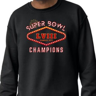 Super Bowl Champions Firework [Black Bella Canvas Tee, Gildan Crewneck Sweatshirt or Hoodie] 