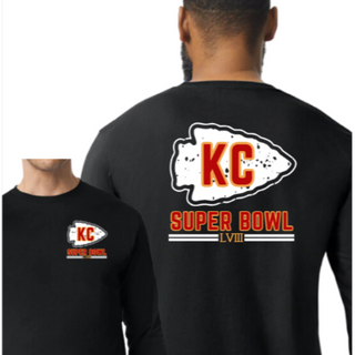 KC Super Bowl LVIII [Black Bella Canvas Tee, Gildan Crewneck Sweatshirt or Hoodie] 