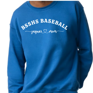 BSSHS Baseball Jaguar Mom Royal Blue Crewneck Sweatshirt