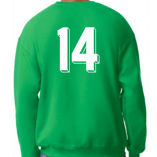 BSSHS Baseball Jaguar Mom Green Crewneck Sweatshirt - Thumbnail 3