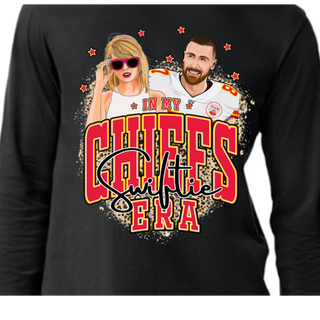 In My Chiefs Swiftie Era Cheetah [Black Gildan Softstyle Tee, Gildan Long-Sleeve Tee, Crewneck Sweatshirt, or Hoodie]  - Thumbnail 2