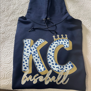 Navy Blue KC Leopard Baseball