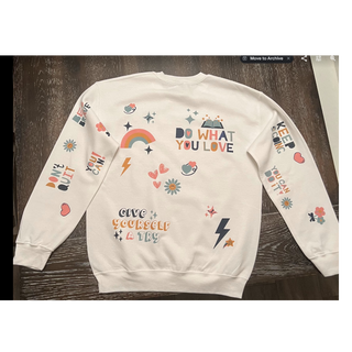 Be Kind to Yourself *Positive Wording on Front, Sleeves, and Back - Thumbnail 4