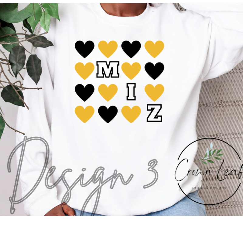 MIZ Front Only on White Gildan