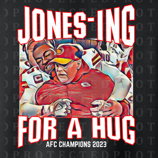 Jones-ing for a Hug [Black Gildan Softstyle Tee, Crewneck Sweatshirt or Hoodie] - Thumbnail 2