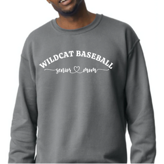 Wildcat Baseball Senior Mom *Charcoal Crewneck* 