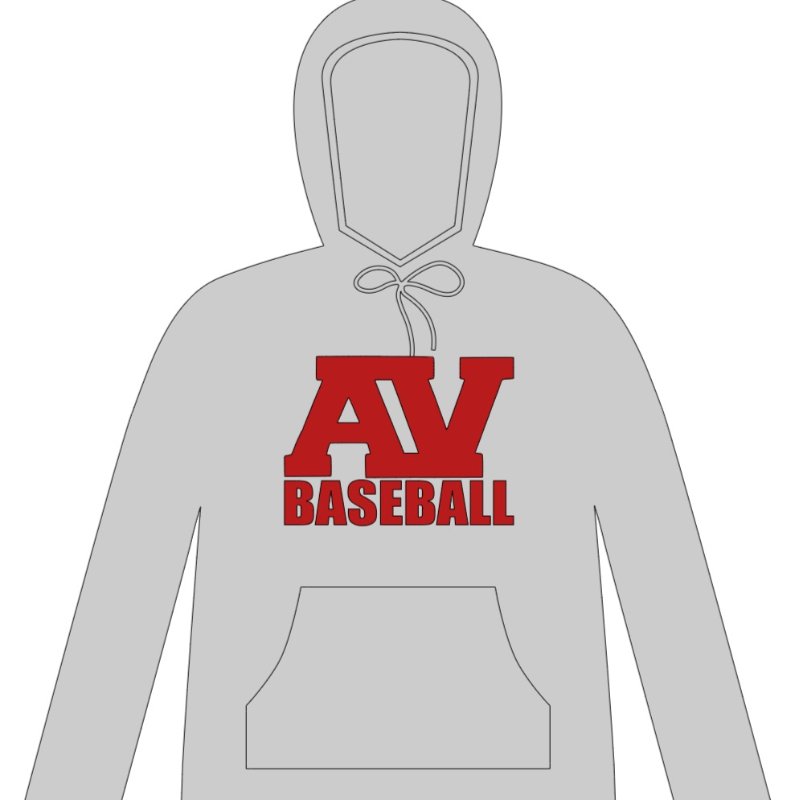 Light Grey AV Baseball Hoodie Main Image