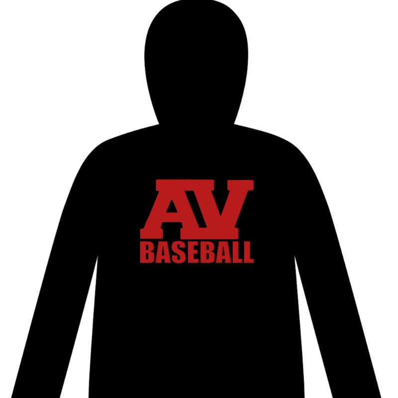 Black AV Baseball Hoodie Main Image