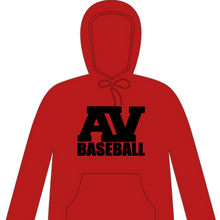 Red AV Baseball Hoodie