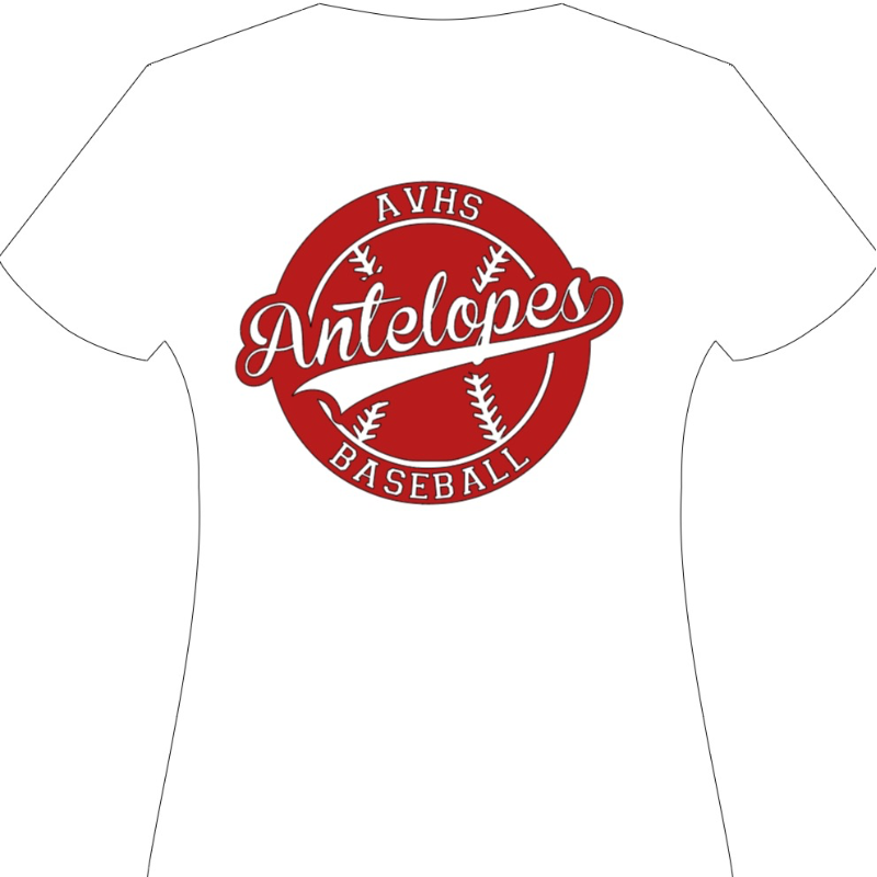 White AV Baseball T-Shirts  Main Image