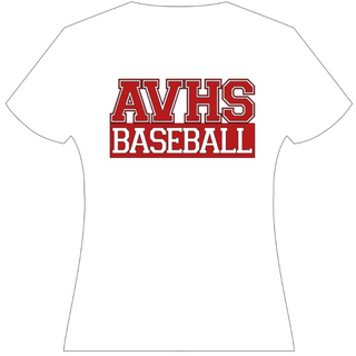 White AV Baseball T-Shirts 1
