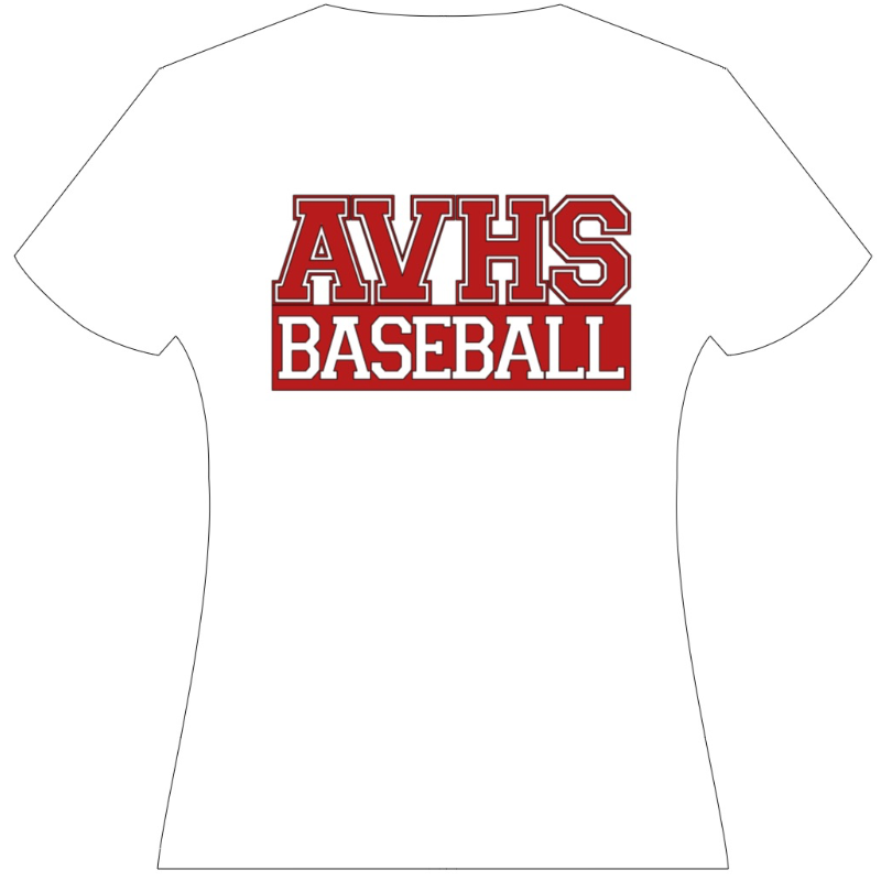 White AV Baseball T-Shirts 1 Main Image