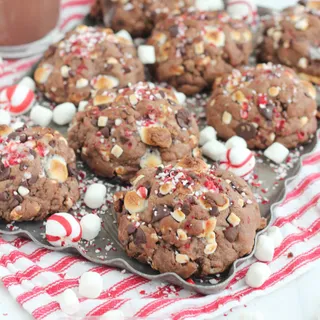 Peppermint Hot Cocoa Cookies
